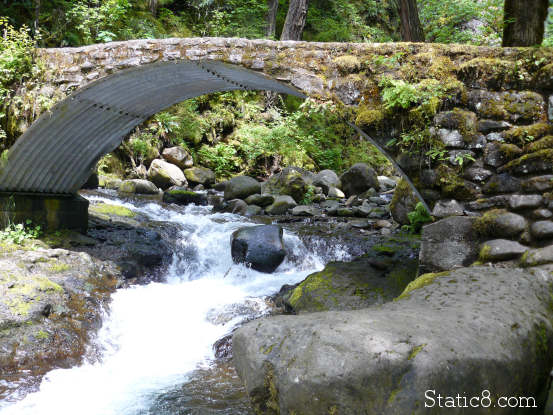 Bridge over the creek upstream from the falls