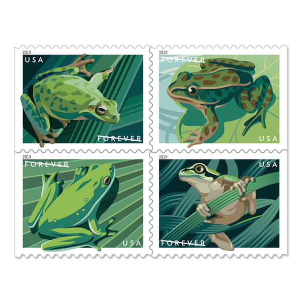USPS stamp, 2019 Frogs