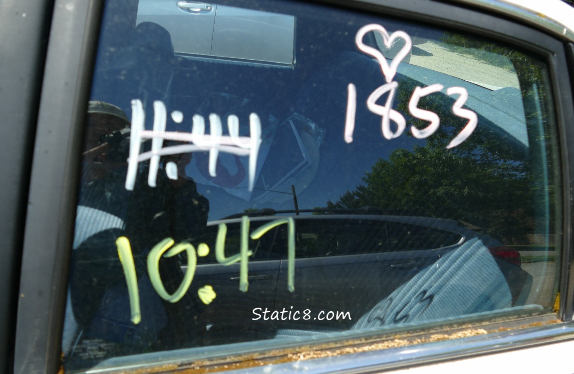 times written on car window