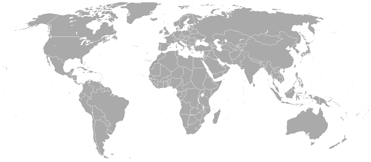 simple grey map of the world