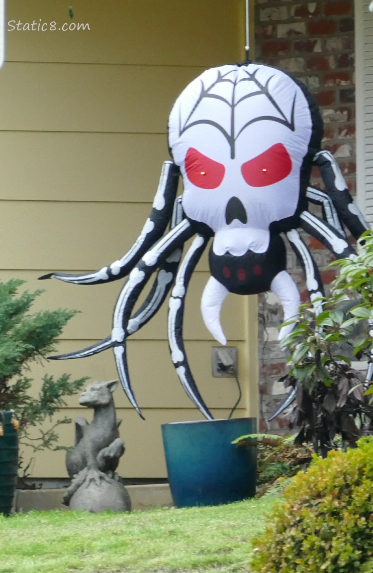 Halloween Decorations, Blow up Skull Spider