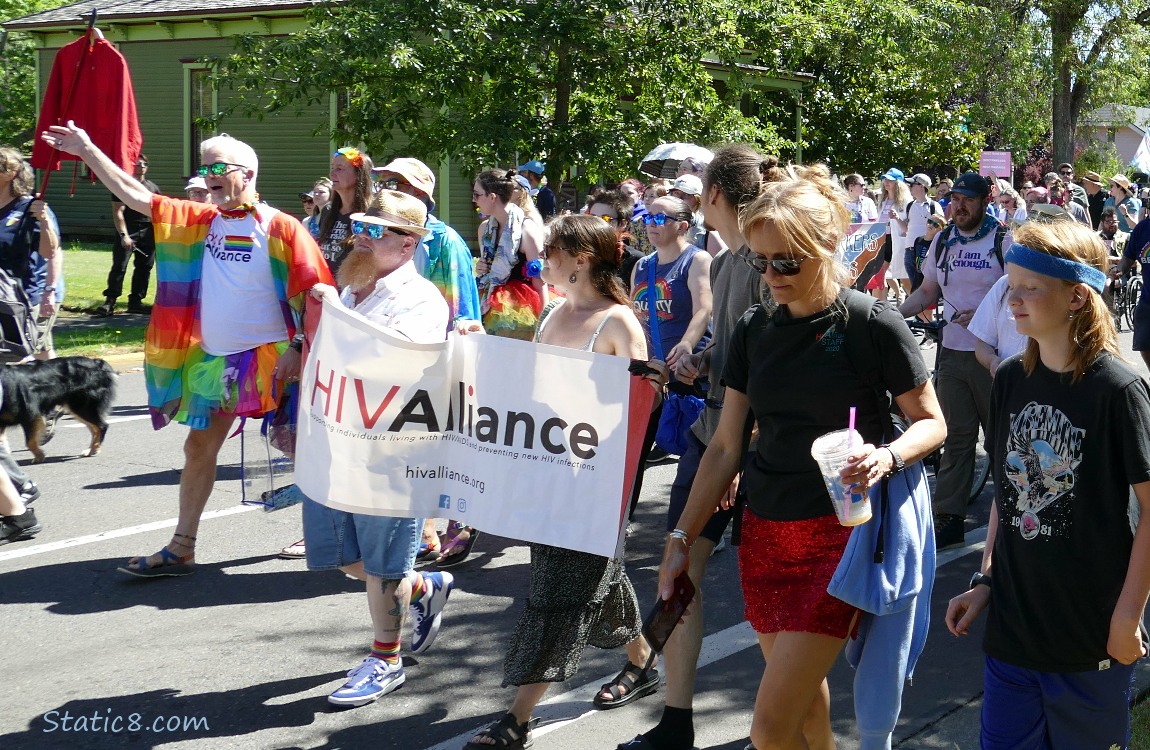Pride March, HIV Alliance banner