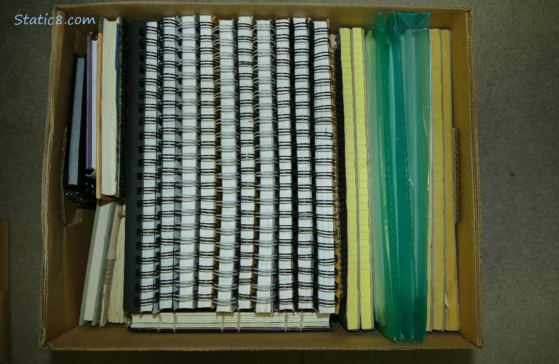 Box of notebooks
