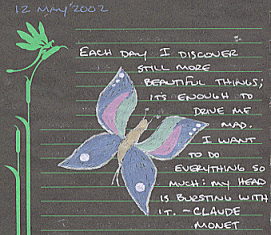 Winged Things! A page from the notebook
