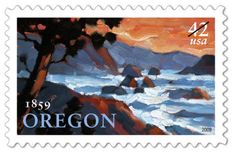 the new Oregon stamp