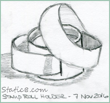 stamp roll holder