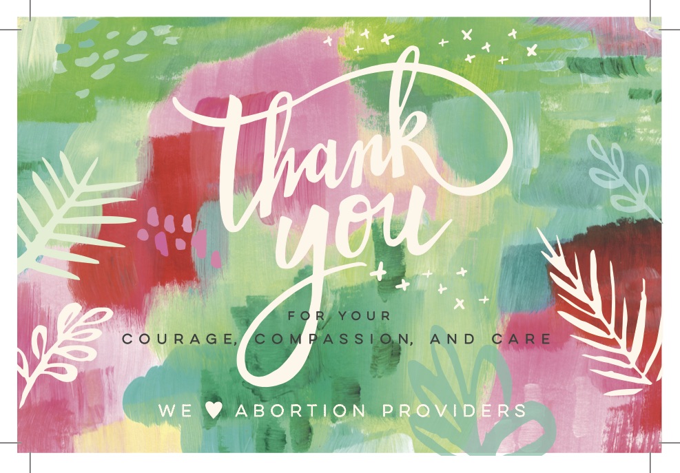 postcard art, Abortion Provider appreciation