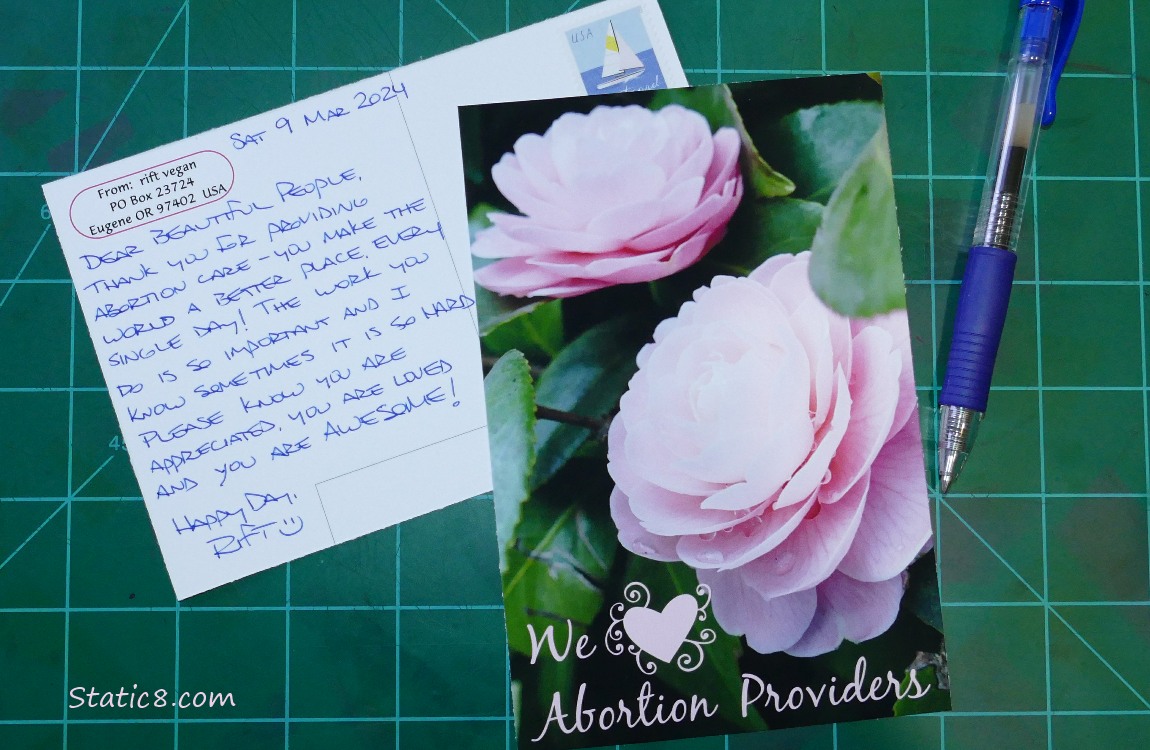 Postcard: We Heart Abortion Providers
