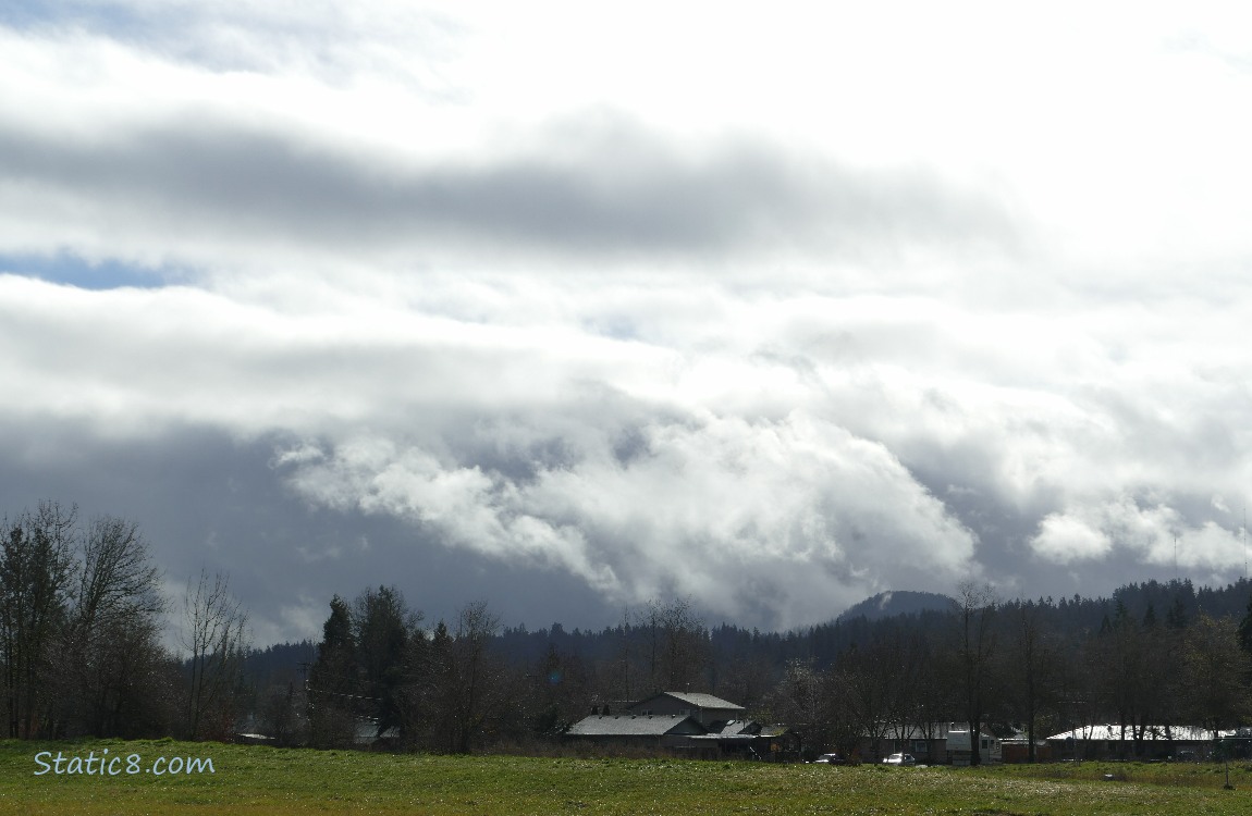 Clouds over the hill