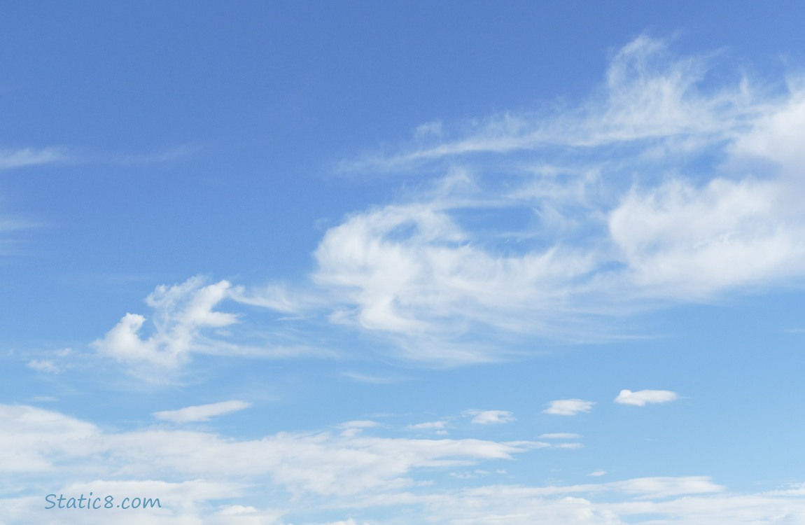 Cirrus clouds in a blue sky
