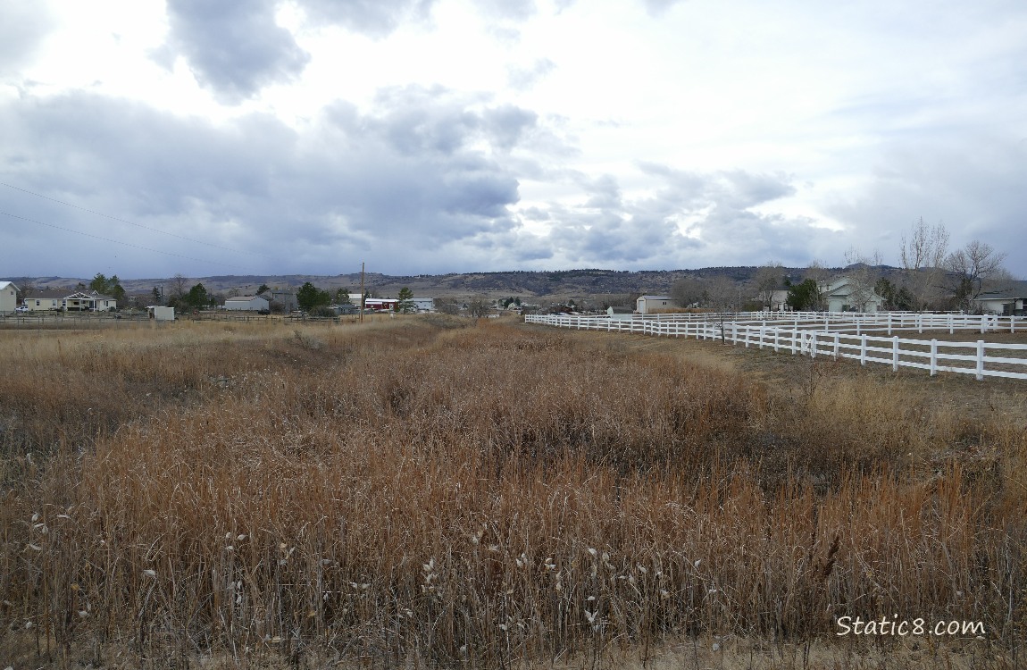 Foothills and cloudy sky