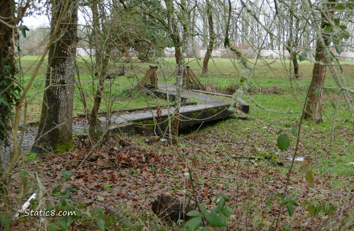 Path to a walking bridge