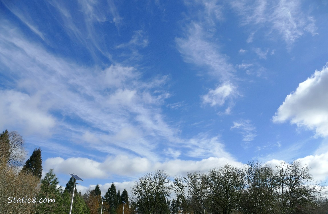 Blue sky with cirrus clouds
