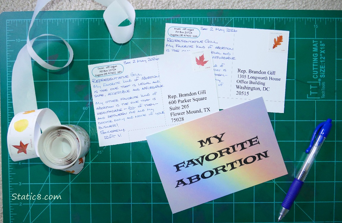 Writen postcards