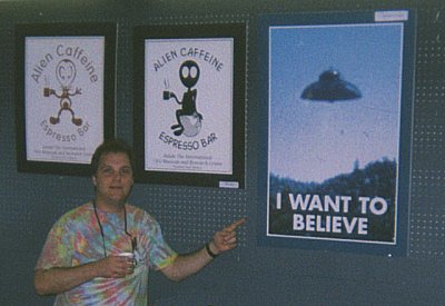 Clark with the I Want to Believe poster